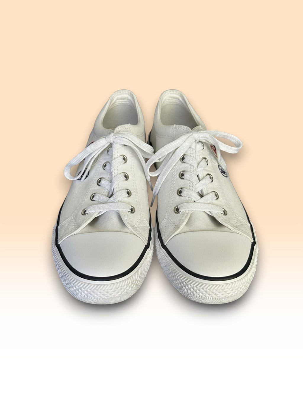 Armani Jeans Classic Canvas Low-Top Sneakers – Off-White